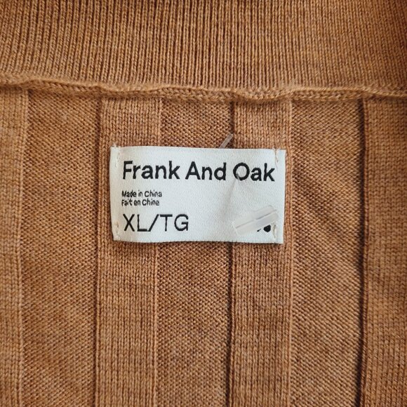 Frank and Oak Women Knit Sweater Polo Neck Long Sleeves Size XL Merino Wool - Picture 5 of 11